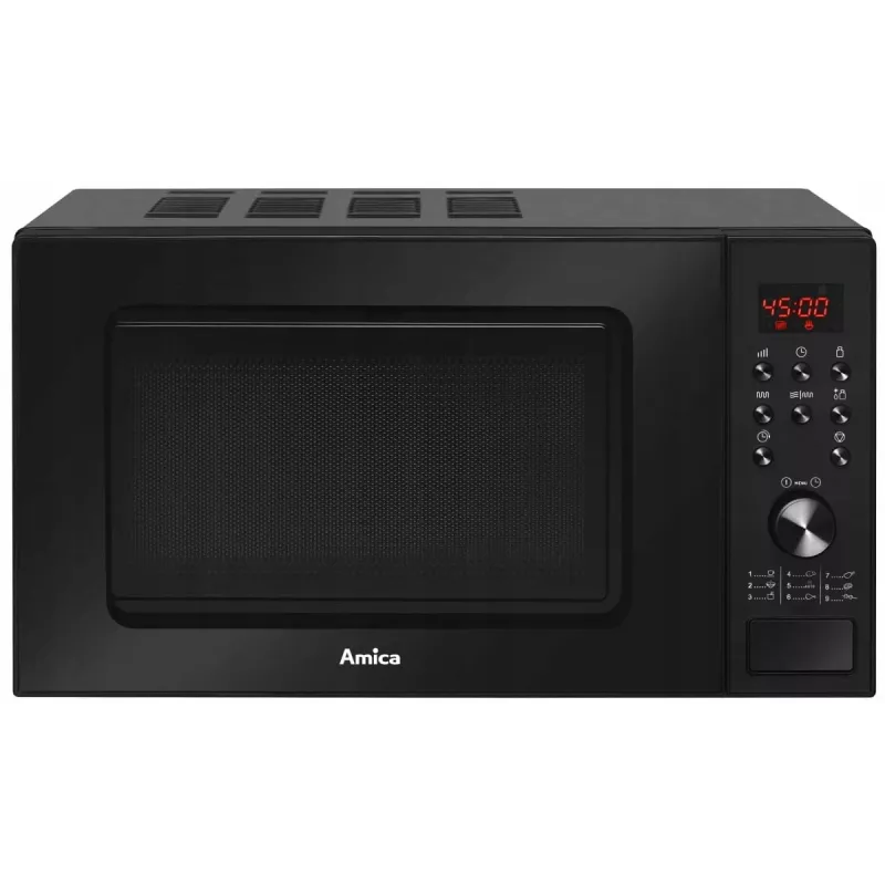 Amica AMGF20E1GB Kuchenka mikrofalowa z płaską powierzchnią i grillem 20 l 700 W Czarna