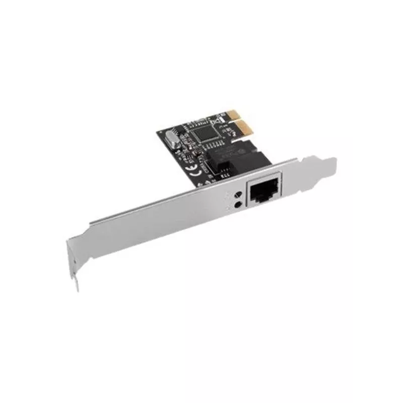 Wewnętrzna karta sieciowa Ethernet LANBERG PCE-1GB-201, PCI Express, 1× RJ-45 Gigabit (1000 Mbit/s), czarna