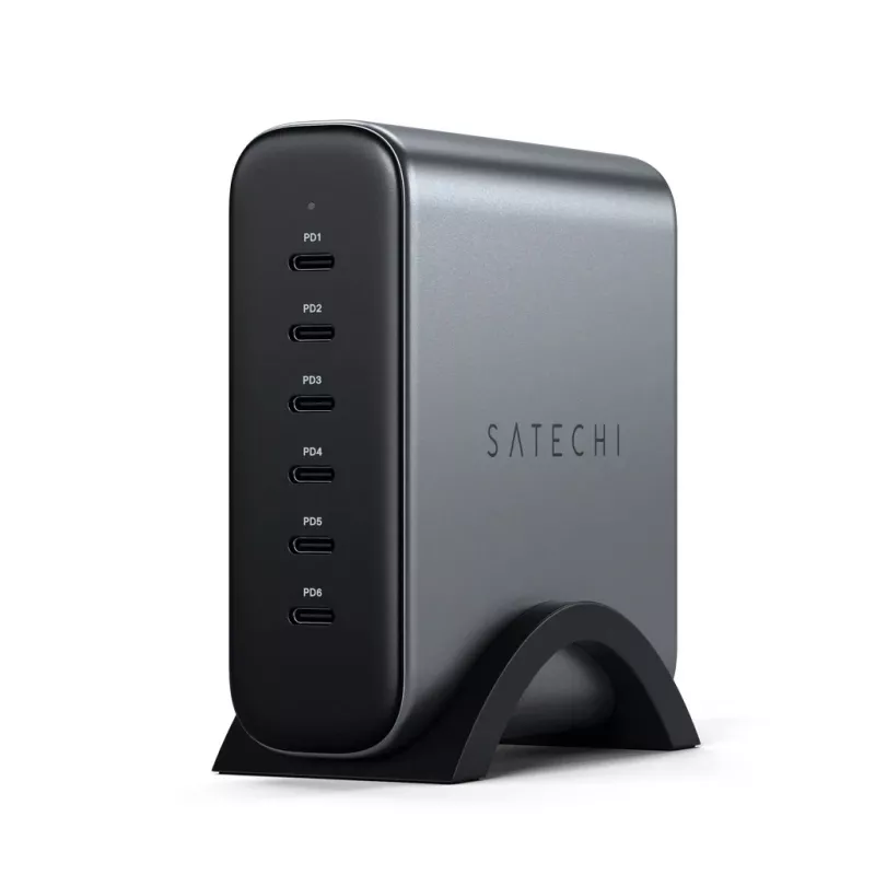 Ładowarka wewnętrzna Satechi ST-C200GM-EU uniwersalna szara 6 portów USB Type-C