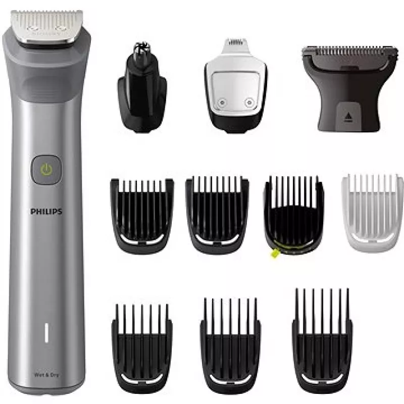 Philips All-in-One Trimmer MG5940/15 Series 5000, Stainless steel, 0.5 mm, 1.6 cm, 1 mm, Beard, Ear, Nose, bateria