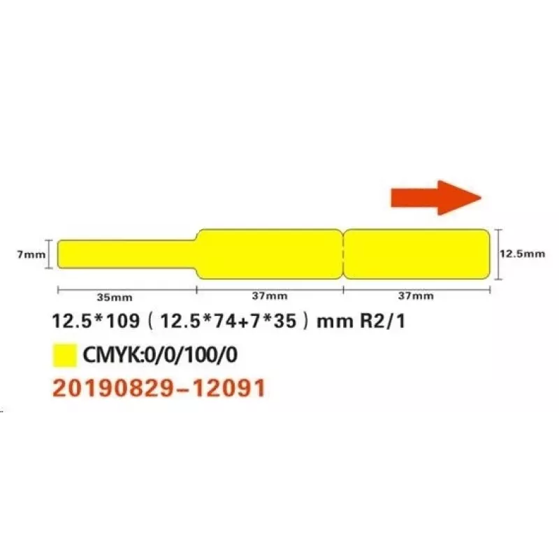 Etykiety termiczne NIIMBOT RXL12.5109-65Y 62 mm × 30 mm — rolka etykiet termicznych bezpośrednich