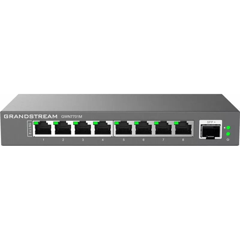 Grandstream Networks GWN7701M przełącznik sieciowy Niezarządzalny 2.5G Ethernet (100/1000/2500) Czarny