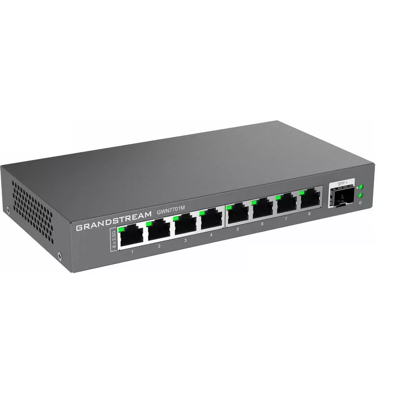 Grandstream Networks GWN7701M przełącznik sieciowy Niezarządzalny 2.5G Ethernet (100/1000/2500) Czarny