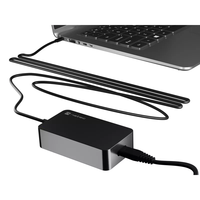 NATEC Grayling USB-C 45W zasilacz uniwersalny Czarny