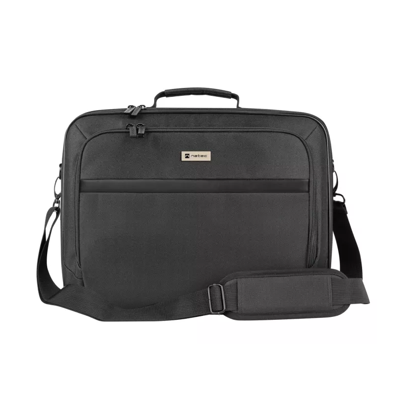 Teczka NATEC Boxer Lite 39,6 cm (15,6 cala) – poliester, 2 komory, pasek na ramię, 410×305×65 mm, 750 g
