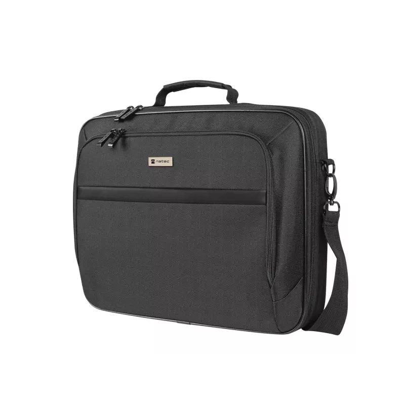 Teczka NATEC Boxer Lite 39,6 cm (15,6 cala) – poliester, 2 komory, pasek na ramię, 410×305×65 mm, 750 g