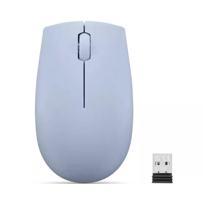 Bezprzewodowa mysz ambidekstralna Lenovo GY51L15679 — Frost Blue, RF 2.4 GHz, 1000 DPI, 3 przyciski, bateria AA