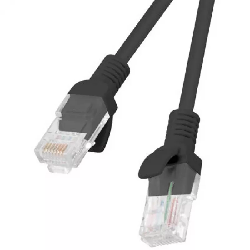 Kabel sieciowy LANBERG PCU5-20CC-0025-BK RJ-45 Cat5e 0,25 m czarny, U/UTP, CCA, AWG26