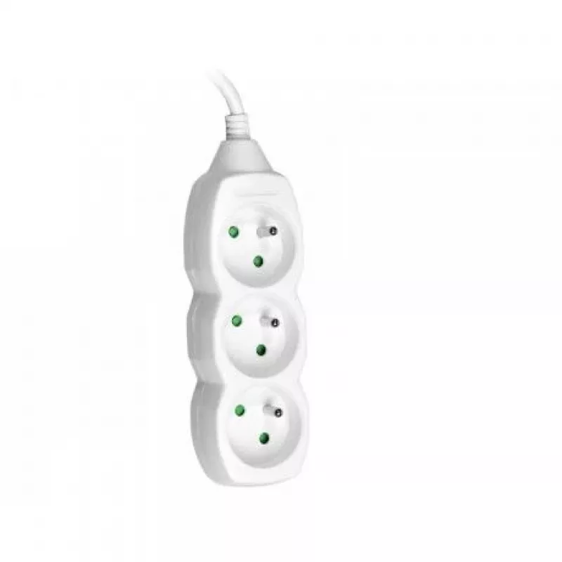 Przedłużacz Tracer PowerCord, 3 gniazda, 3 m, biały