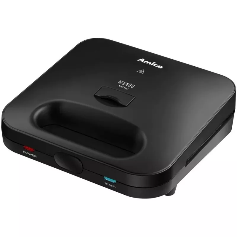 Opiekacz do kanapek Amica SMK4011, 750 W, 3 rodzaje płytek, czarny