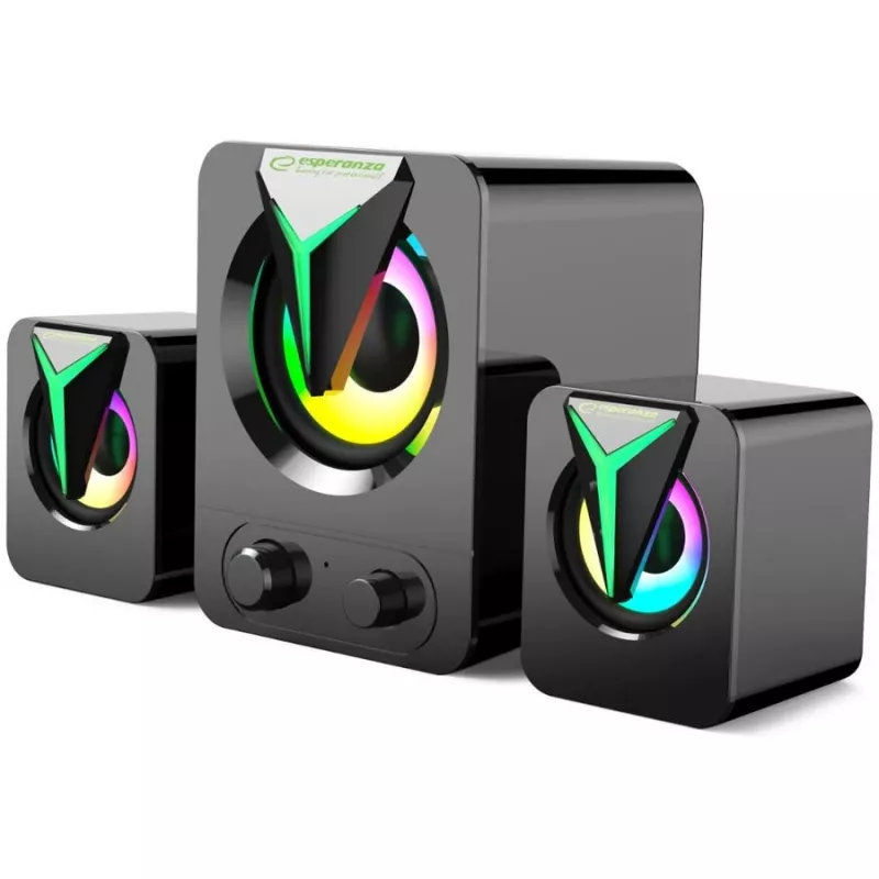Głośniki Esperanza EGS107 2.1 USB LED 5 W Czarny