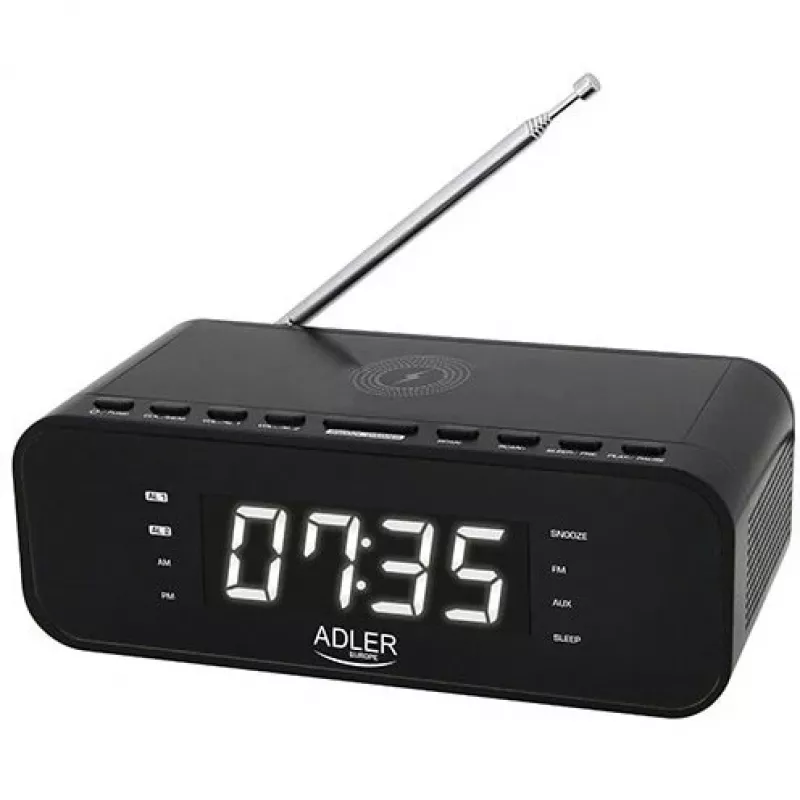 Ceas Cu Radio, Alarma Si Incarcator Wireless Adler AD 1192B