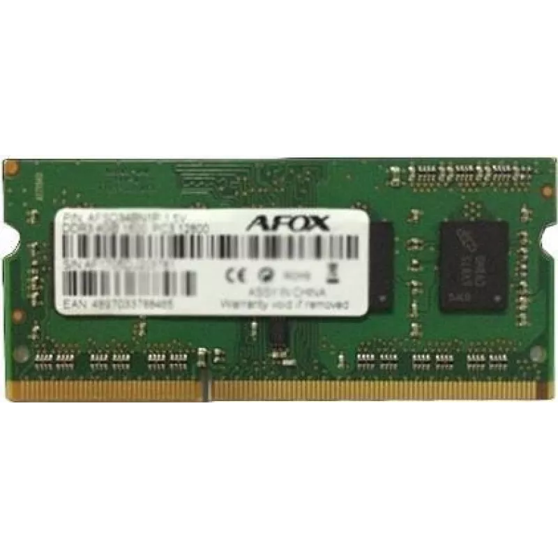 SO-DIMM DDR3 Laptop Memory AFOX 8GB 1333MHz 1.35V Single Channel 1x8GB