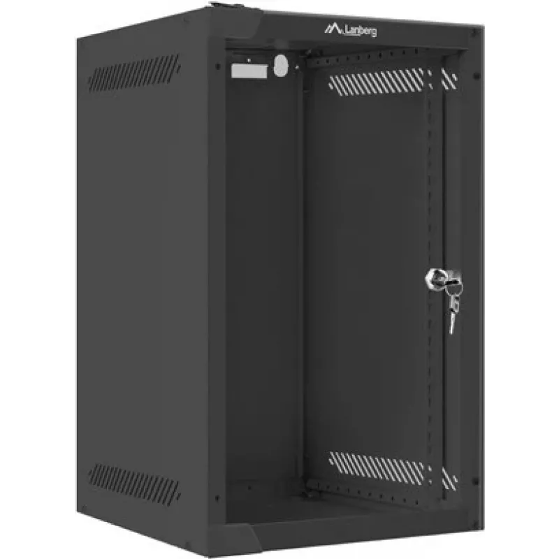 Szafka wisząca LANBERG WF10-2309-10B 9U, 469×280×310 mm, głębokość 10 cali, czarna, IP20