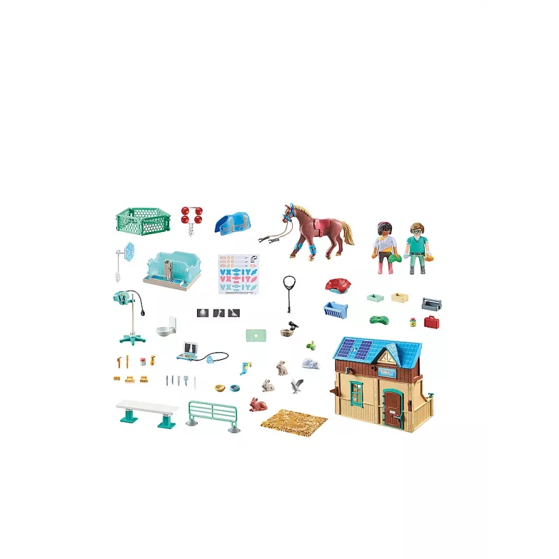 Playmobil Konie Wodospadu – Terapia jeździecka i weterynaria – Zabawa w udawanie i wyobraźnia dla dzieci w wieku 5–10 lat – Fat Brain Toys