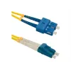 Qoltec - kabel krosowy - jednomodowy SC/UPC (M) do jednomodowego LC/UPC (M) - 1 m - światłowód - dupleks - 9/125 mikrometrów - G.652D