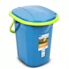 GreenBlue GB320BL Przenośna toaleta turystyczna z wiadrem, siedziskiem, uchwytem i pokrywą — wytrzymała, stabilna, 19 l