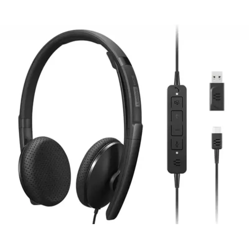Lenovo 4XD1M45626 zestaw słuchawkowy Przewodowy Nagłowny USB Type-C Czarny