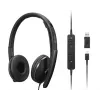 Lenovo 4XD1M45627 headphones/headset Wired Head-band USB Type-C Czarny