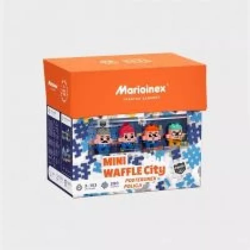 MARIOINEX Mini Waffle City Posterunek Policji Klocki Budowlane, 280 elementów