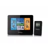 Cyfrowa stacja pogodowa GreenBlue GB526 Czarny — wewnątrz -20…60°C, zewnątrz -40…70°C, wilgotność -20…95%, zegar, faza księżyca