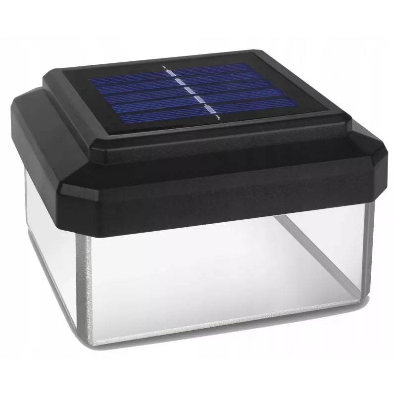 Lampa solarna LED ogrodowa GB128 na słupek, czarna - zielony niebieski