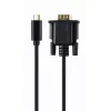Adapter graficzny USB Gembird A-CM-VGAM-01, USB-C na VGA, 1920x1080, kabel 0,15 m, czarny
