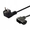 Kabel zasilający SAVIO CL-116 — 1.8 m, czarny, kątowa wtyczka zasilająca Typ C do kątowej IEC C13, 3-żyłowy 0.5 mm²