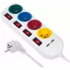 Listwa zasilająca MACLEAN MCE229W — 4 gniazda, 2× USB, kabel 1,5 m, typ F, 10 A, biała