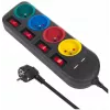 Listwa zasilająca MACLEAN MCE229B — 4 gniazda AC, 2× USB-A, kabel 1,5 m, 10 A, typ F, wewnętrzna, czarna