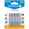 Akumulatorki AAA NiMH everActive EVHRL03-800 – 1,2 V, 4 szt., cylindryczne 44,5×10,5 mm