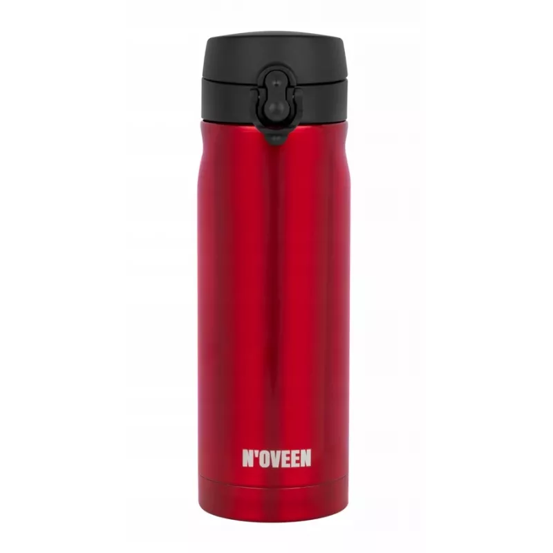 Butelka termiczna NOVEEN TB825 400 ml — izolowany pojemnik na napoje ze stali nierdzewnej, czerwona