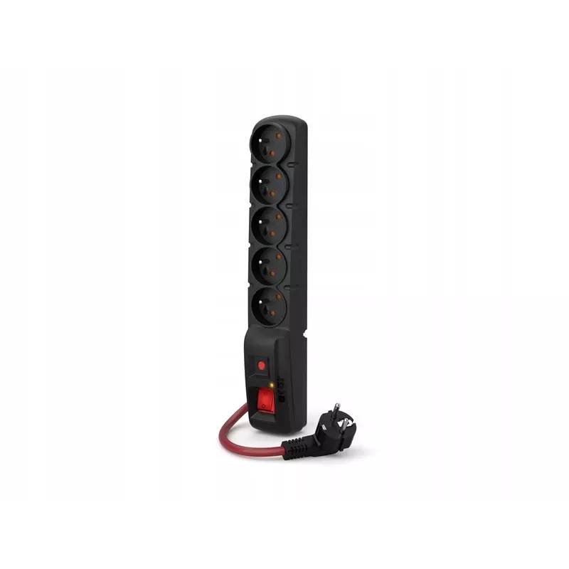 ACAR F5 POWER Czarny 5 gniazd AC 230 V 10 m