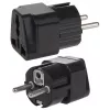 Adapter wtyczki zasilającej Maclean MCE155 NEMA 5-15P Type E FR Czarny