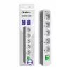 Listwa zasilająca Qoltec 50290 1,8 m, 5 gniazd AC, wewnętrzna, biała