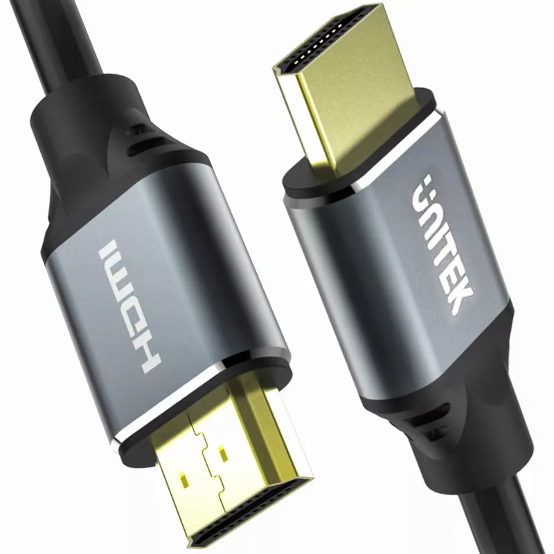 Kabel HDMI Unitek C138W 2 m — HDMI 2.1, 48 Gbit/s, 4K/120Hz, HDR10 & Dolby Vision, ARC, pozłacane złącza