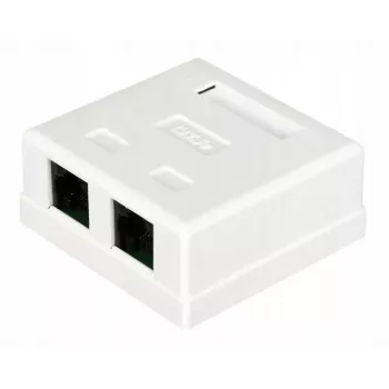 Łącznik przewodowy Alantec GN002 2×RJ45 żeński-żeński biały prosty plastikowy