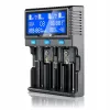 everActive UC-4200 Uniwersalna ładowarka sieciowa AC 12V 3A, obsługuje AA/AAA/C/9V, 4 ogniwa, czarna, wbudowany wyświetlacz