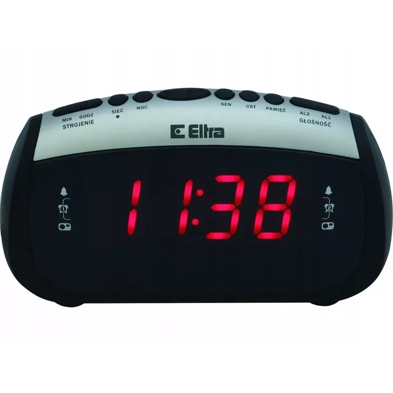Budzik radiowy LED Eltra ZOSIA 312PLL — czarny, tuner PLL, wyświetlacz cyfrowy