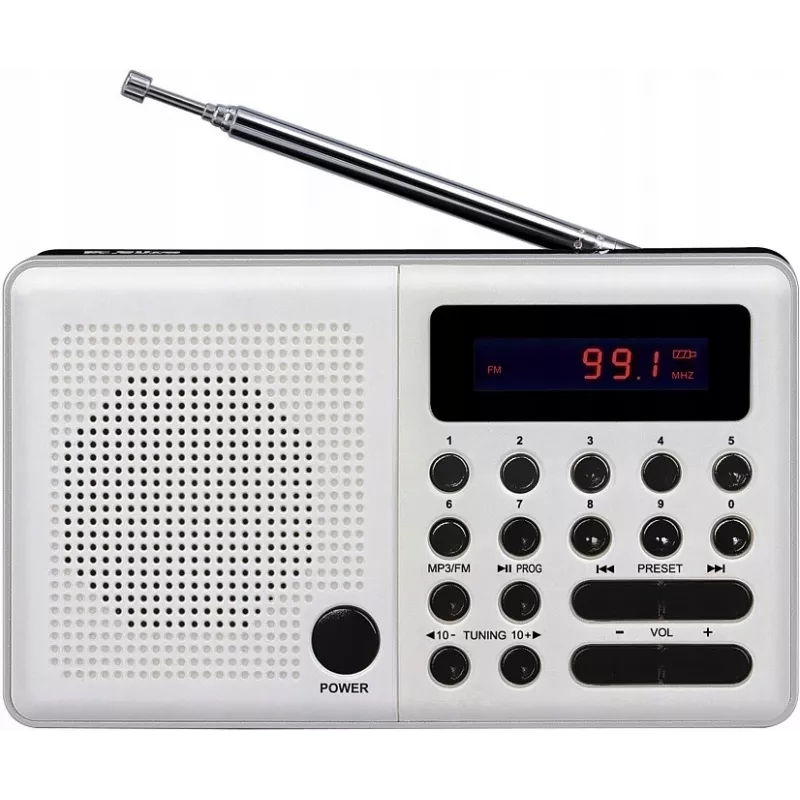 Eltra Radio Pliszka USB, FM biały