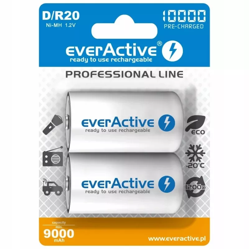 Akumulator everActive EVHRL20-10000 D NiMH 1.2 V 2 szt.