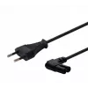 Kabel zasilający SAVIO CL-144, 3 m, kątowa wtyczka 2-pinowa do złącza IEC Typ E, czarny