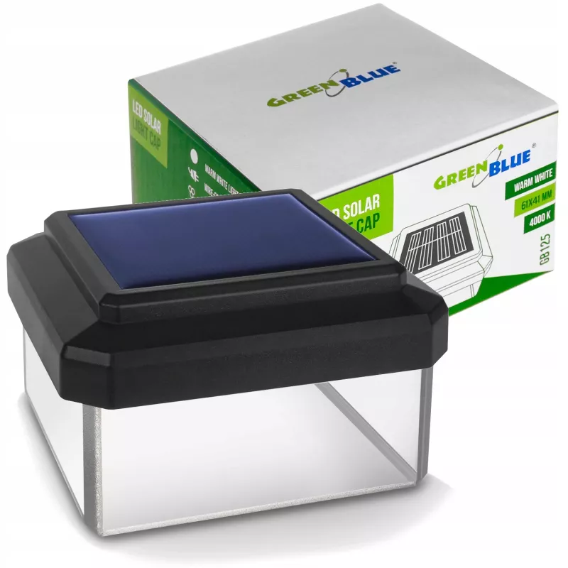 Lampa solarna na płot GreenBlue GB125 LED 6040 — zewnętrzna lampa ogrodzeniowa LED zasilana energią słoneczną