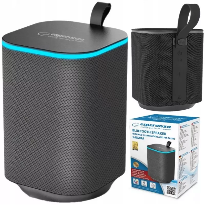 Esperanza EP155 BT FM LED RGB Speaker Black 10W