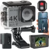 Kamera sportowa BLOW 78-538 — 4K Ultra HD, wyświetlacz 2 cale, pole widzenia 170°, Wi‑Fi, stabilizator obrazu, microSD do 64 GB