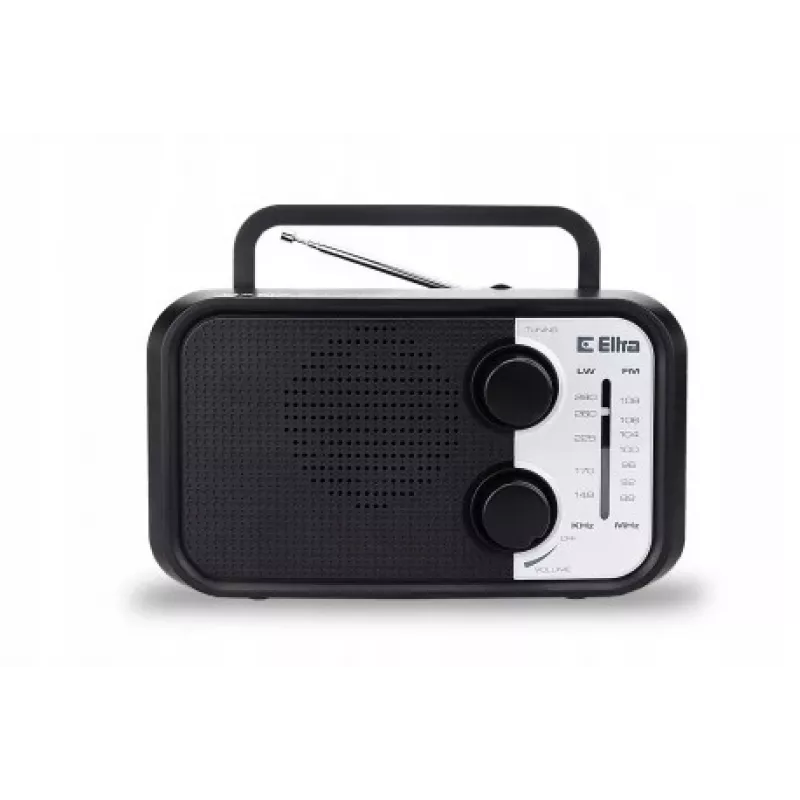 Przenośne radio Eltra DANA czarne — odbiornik FM/AM, kompaktowa konstrukcja