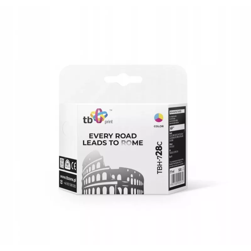 Tusz TBH-728C (HP No. 28 - C8728A) kolorowy regenerowany