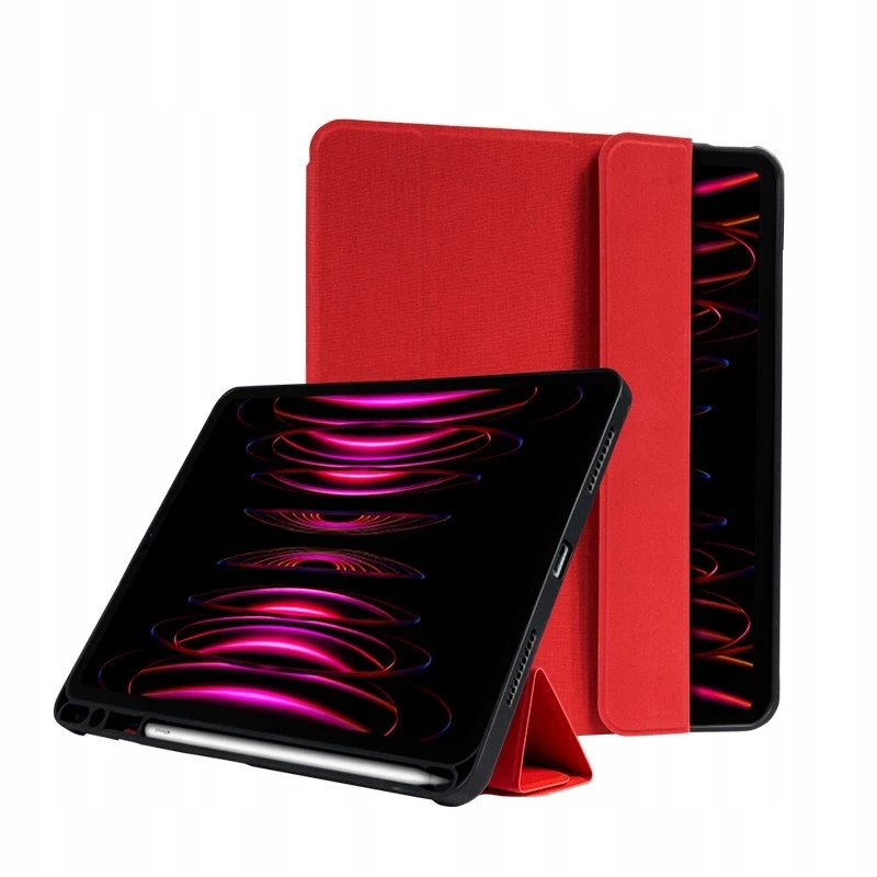 Etui Folio Crong Flexfolio 27,7 cm (10,9 cala) dla iPada 11 Pro Air Czerwone