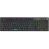 Klawiatura IBOX AURORA K-6 — pełnowymiarowa QWERTY, bezprzewodowa RF + Bluetooth, podświetlenie RGB, mechaniczne niskoprofilowe klawisze, czarna