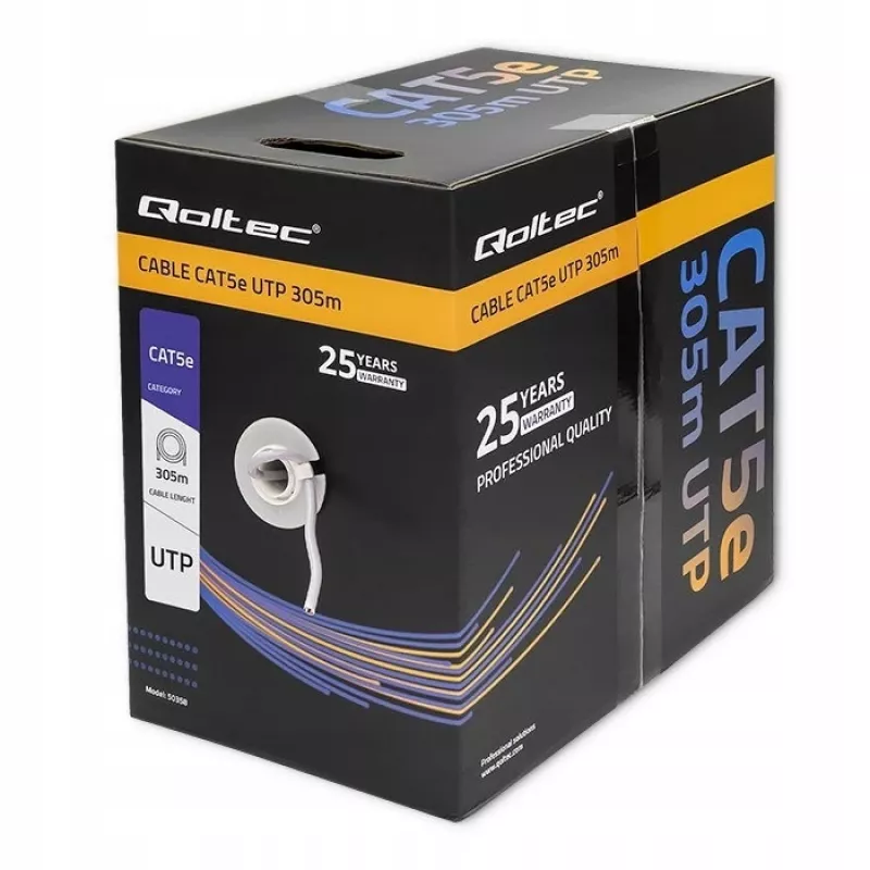 Kabel Qoltec Patchcord UTP CAT5E, 305m